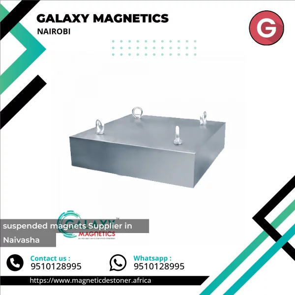 Suspended Magnet Installed Over Conveyor Belt Removing Ferrous Metals