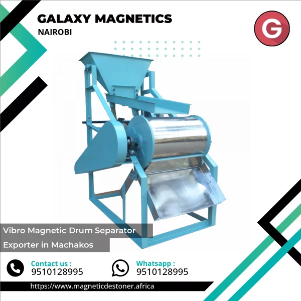 Vibro Magnetic Drum Separator Machine Used For Removing Metal Contaminants