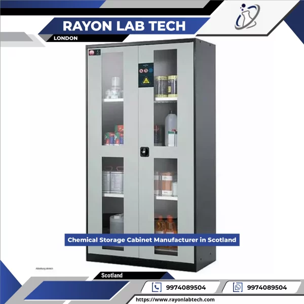 Chemical Storage Cabinet Made Of Corrosion-resistant Material Suitable For Laboratory Use