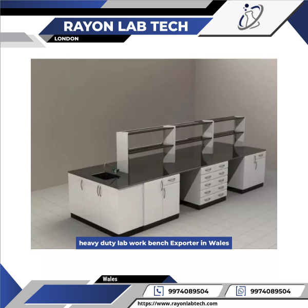 Heavy Duty Laboratory Work Bench With Metal Frame And Chemical Resistant Top