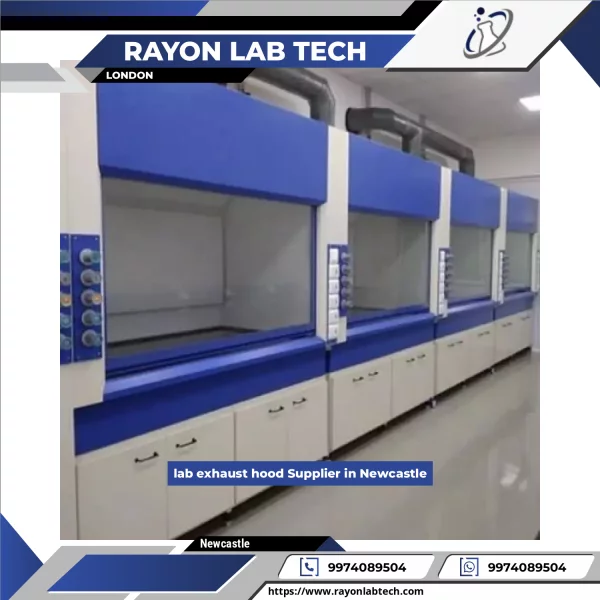Lab Exhaust Hood Installed In A Laboratory Environment Showing Duct Connections And Safety Sash