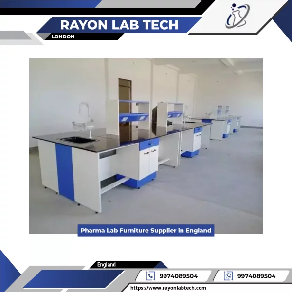 Modular Pharmaceutical Laboratory Furniture Setup Showing Chemical-resistant Benches And Flexible Storage Units