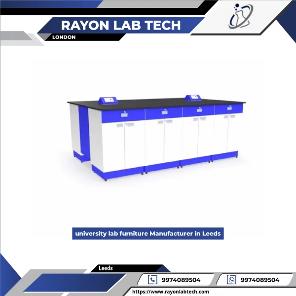 University Laboratory Benches And Storage Cabinets Installed In A Science Classroom