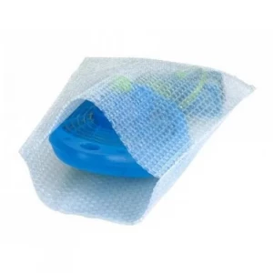 Close-up Image Showing Transparent Air Bubble Pouch Filled With Small Bubbles Used For Protective Packaging