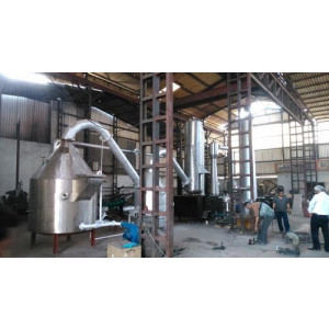Liquid Incinerator System Equipment Operating At An Industrial Site