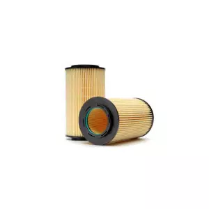 Close-up View Of Lube Oil Filter Element Showing Fine Mesh In Industrial Setting