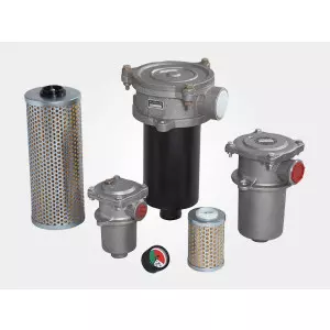 Return Line Filter Showing Stainless Steel Housing And Filtration Cartridge Designed For Hydraulic Systems