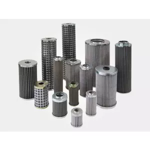 Stainless Steel Industrial Filter Element Placed On Workshop Table
