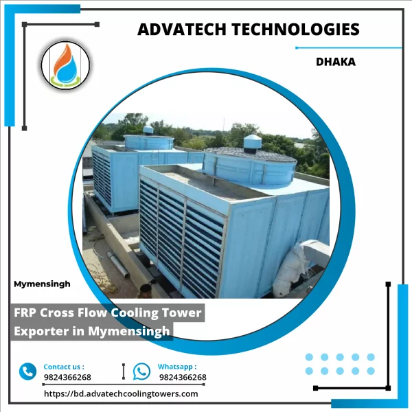 Fiberglass Reinforced Plastic Cross Flow Cooling Tower Used For Industrial Cooling