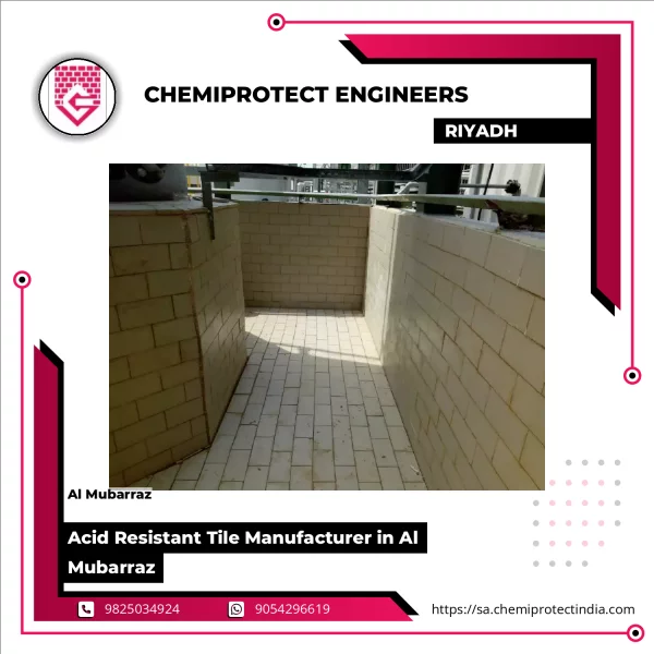 Acid Resistant Tiles Installed On An Industrial Floor Showing Durable Surface Protection