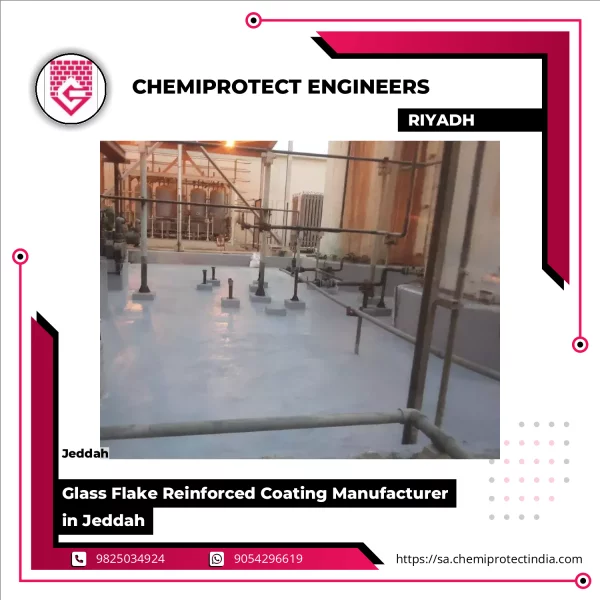 Glass Flake Reinforced Protective Coating Applied On Industrial Steel Surface