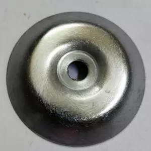 Close-up View Of A Cup Washer Made From Mild Steel Showing Smooth Finish