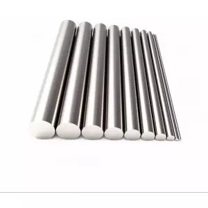 Stack Of EN8 Round Bars Arranged In Warehouse Ready For Shipment