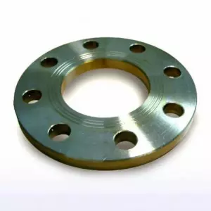 Mild Steel Flange Showing Smooth Surface Finish And Drilled Holes