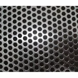 Mild Steel Perforated Sheet Stacked In Warehouse