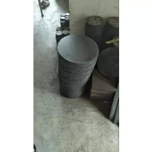 Press Cutting Circles Made Of Mild Steel Arranged For Delivery