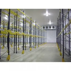 Cold Storage Plant Setup Showing Refrigeration Units And Insulated Panels