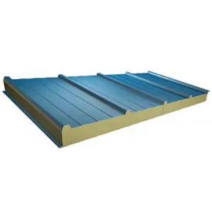 Roofing Insulated Panel Installed On Commercial Building Rooftop