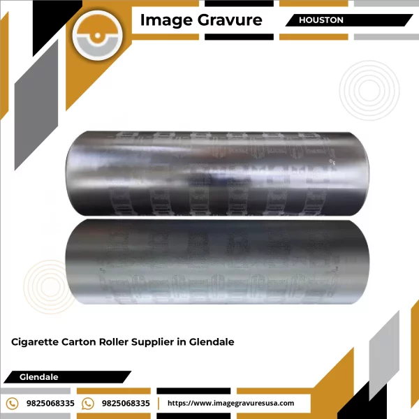 Close-up View Of A Cigarette Carton Roller Showing Detailed Engravings On Metal Surface