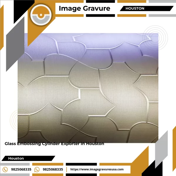 Close-up View Of A Precision Glass Embossing Cylinder Surface Showing Detailed Engraved Pattern