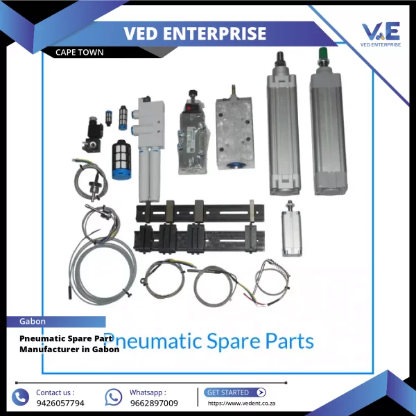 Pneumatic Spare Parts Neatly Arranged Showing Metal Fittings And Connectors