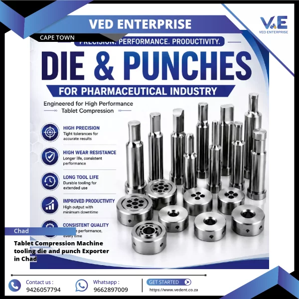 Tablet Compression Machine Tooling Die And Punch Components Laid Out For Inspection