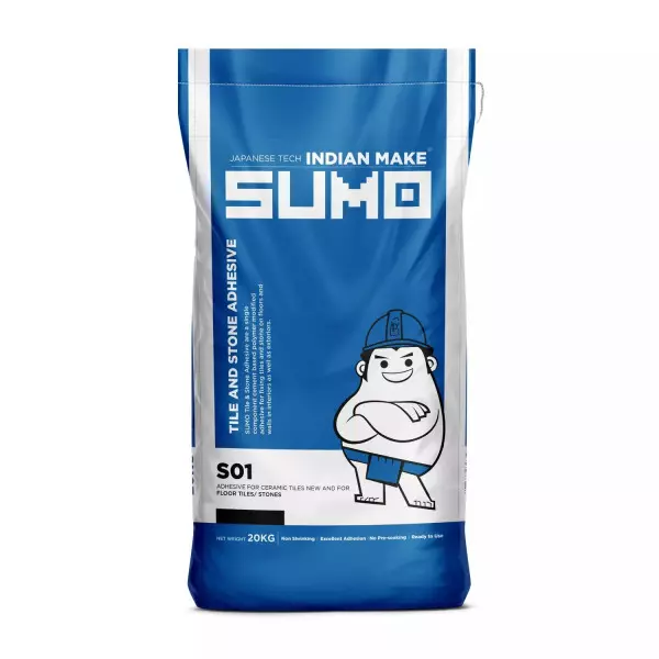 Container Of Stone Fixing Adhesive Used For Tile Installation