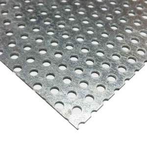 Aluminium Perforated Sheet Showing Square Holes Pattern