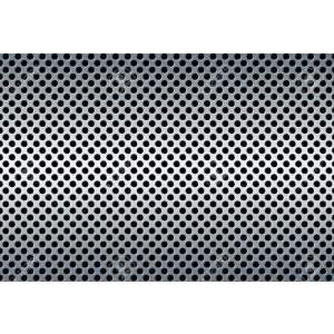 Close-up View Of Small Hole Perforated Metal Sheet Showing Uniform Round Holes
