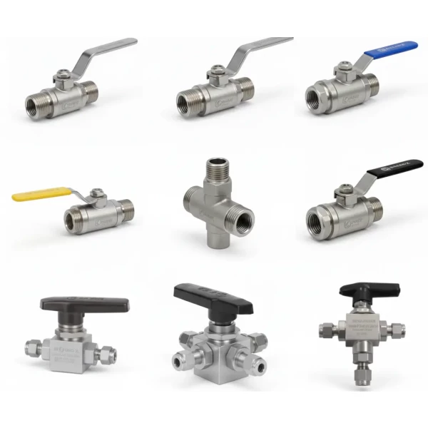 Industrial Ball Valve Made Of Stainless Steel With Threaded Connection