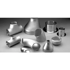 Close-up View Of Stainless Steel Pipe Fittings Arranged Neatly