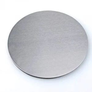 Plate Circle Made Of Industrial Steel Showing Polished Surface
