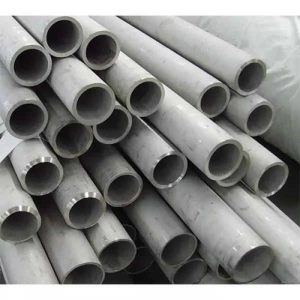 Seamless Steel Pipes Stacked Outdoors Ready For Shipment