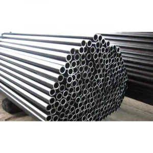 Stainless Steel Pipes Stacked In Warehouse