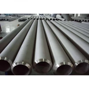 Close-up View Of Stainless Steel Seamless Pipe Showing Smooth Surface And Uniform Thickness