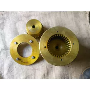 Close-up Of Metallic Brake Drum Coupling Used In Industrial Machinery