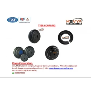 Tyre Coupling Showing Rubber Element And Metal Hubs Used In Industrial Machinery
