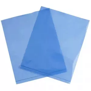 Blue VCI Plastic Bags Stacked In Warehouse Ready For Industrial Shipment