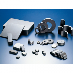 Close Up Of Rectangular Ferrite Magnets Showing Textured Surface And Uniform Shape