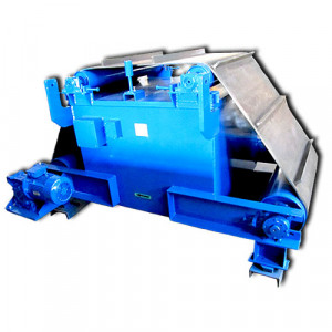 Overband Magnetic Separator Installed On Conveyor Belt Capturing Ferrous Contaminants