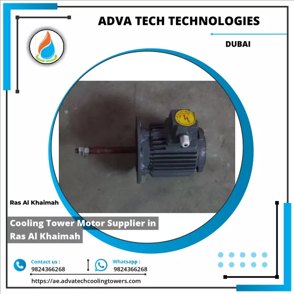 Industrial Cooling Tower Motor Installed On A Metal Frame
