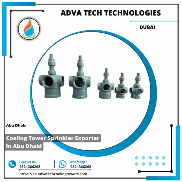 Cooling Tower Sprinkler System Installed In Industrial Setup