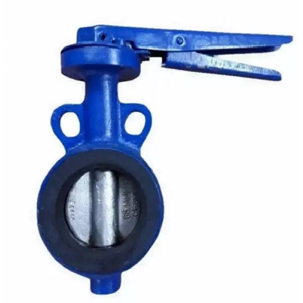 Butterfly Valve Showing Disc And Lever Mechanism Used In Industrial Piping Systems