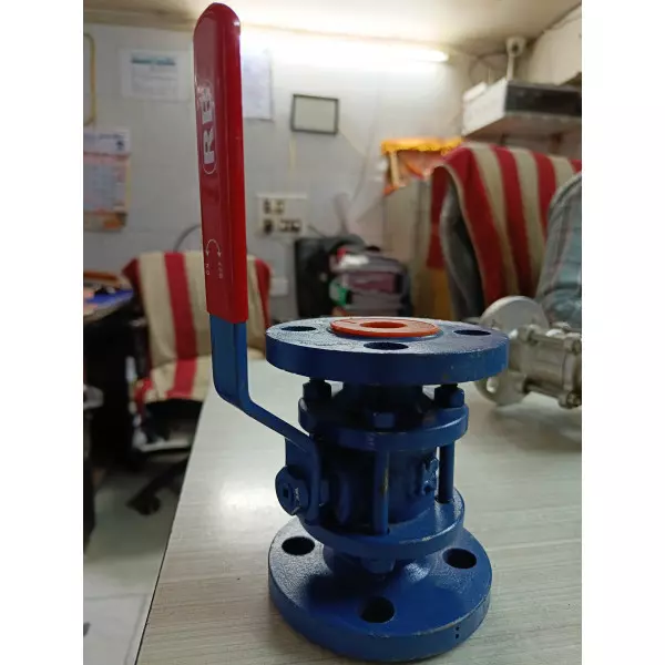 MS Three Piece Flanged End Ball Valve Supplier In Sirohi