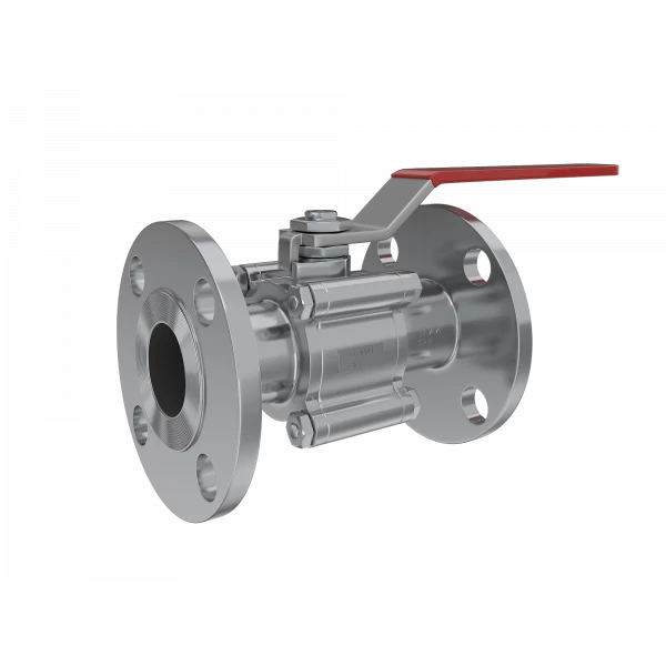 MS Three Piece Flanged End Ball Valve Supplier In Vijayawada