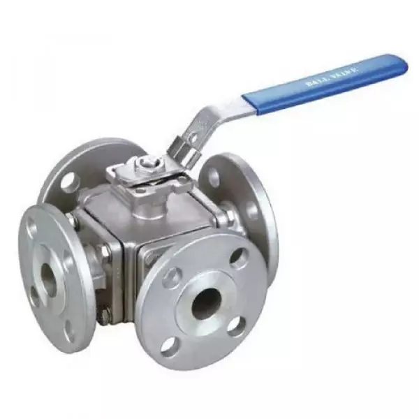 Multiport Flanged Ball Valve Showing Flange Connection And Multiple Ports