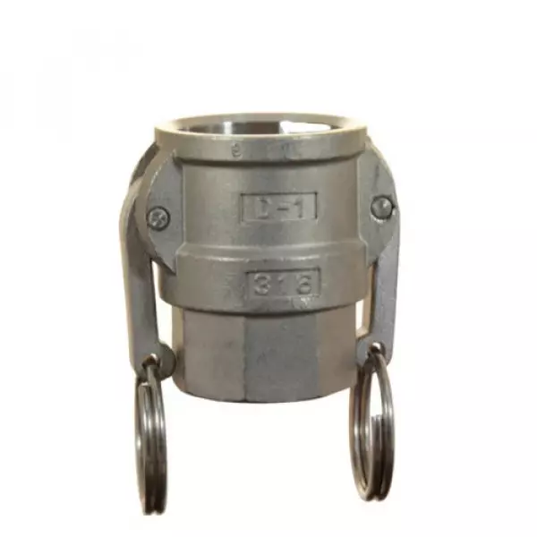 Close-up View Of Stainless Steel Camlock Coupling Showing Locking Arms And Gasket Seal