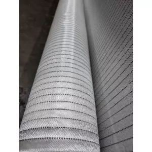 Close-up View Of Woven Conductive Fabric Texture Showing Fibers
