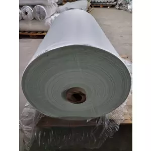 Rolls Of Desized Treated Fiberglass Fabric Stored In Warehouse