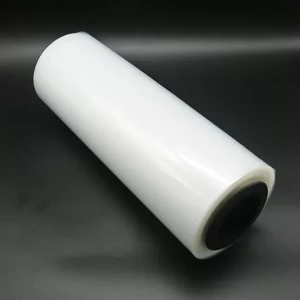 Rolls Of Polyethylene Laminated Fiberglass Fabric Stacked In Warehouse